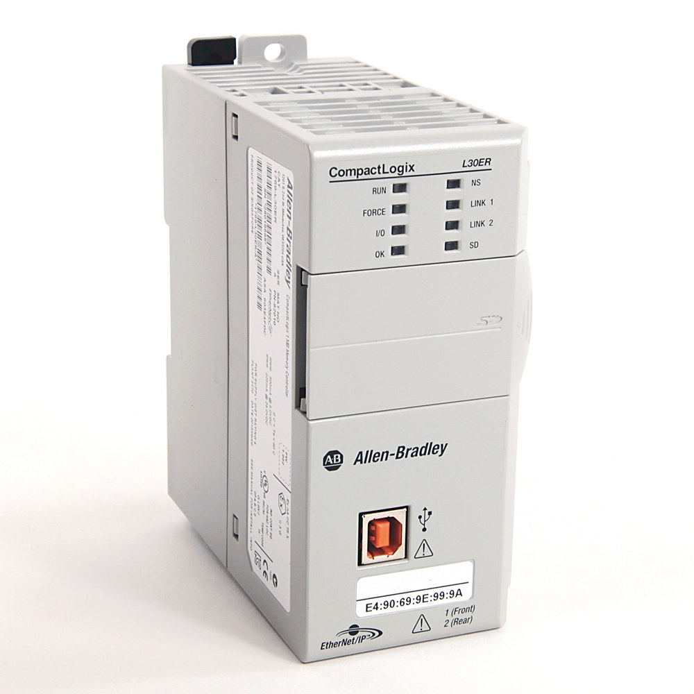 Industrial PLC controller Allen-Bradley model 1769-L30ER, Part number 1769-L30ER