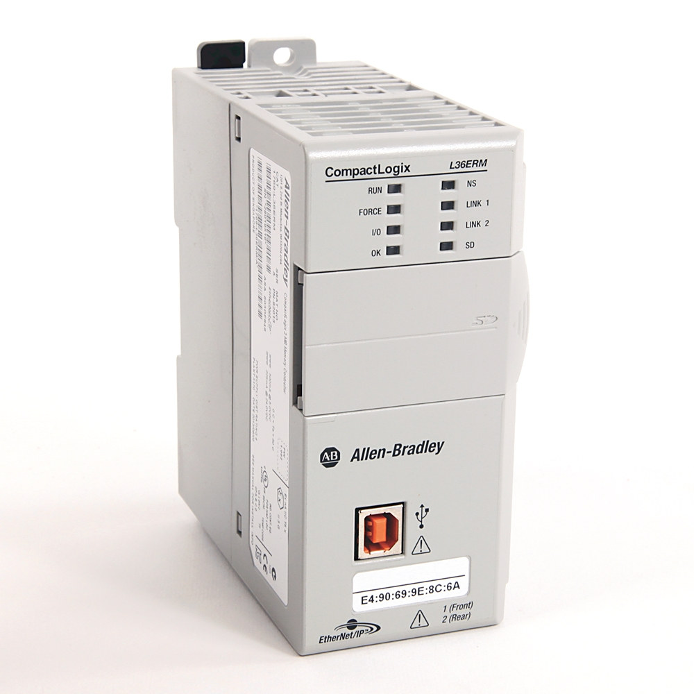 Industrial PLC controller Allen-Bradley model 1769-L36ERM,  Part number 1769-L36ERM