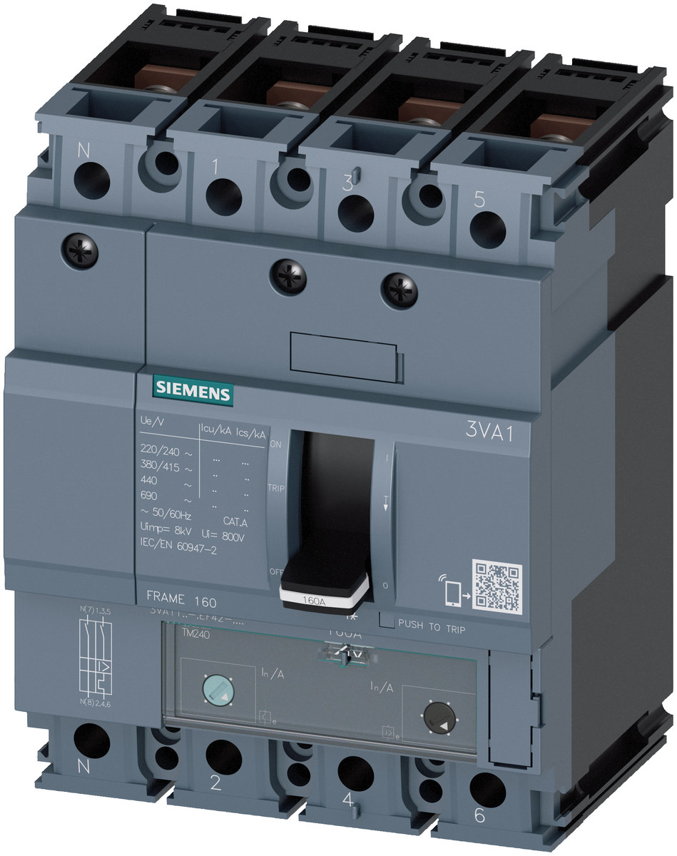 Protective circuit breaker Siemens model 3VA11964EF420AA0,  Part number 3VA11964EF420AA0