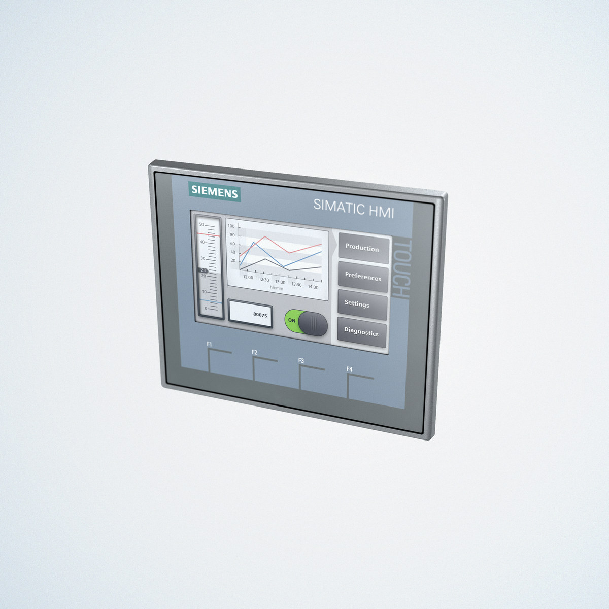 Industrial operator panel Siemens model 6AV21232DB030AX0,  Part number 6AV21232DB030AX0