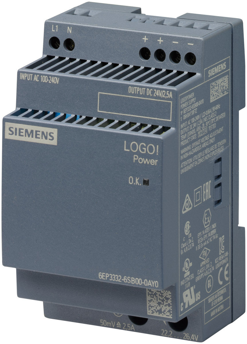 منبع تغذیه صنعتی Siemens مدل 6EP33326SB000AY0، پارت‌نامبر 6EP33326SB000AY0