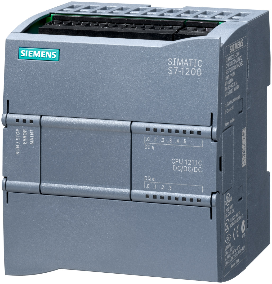 PLC controller Siemens CPU 1211C DC/DC/DC model 6ES7211-1AE40-0XB0,  Part number 6ES72111AE400XB0